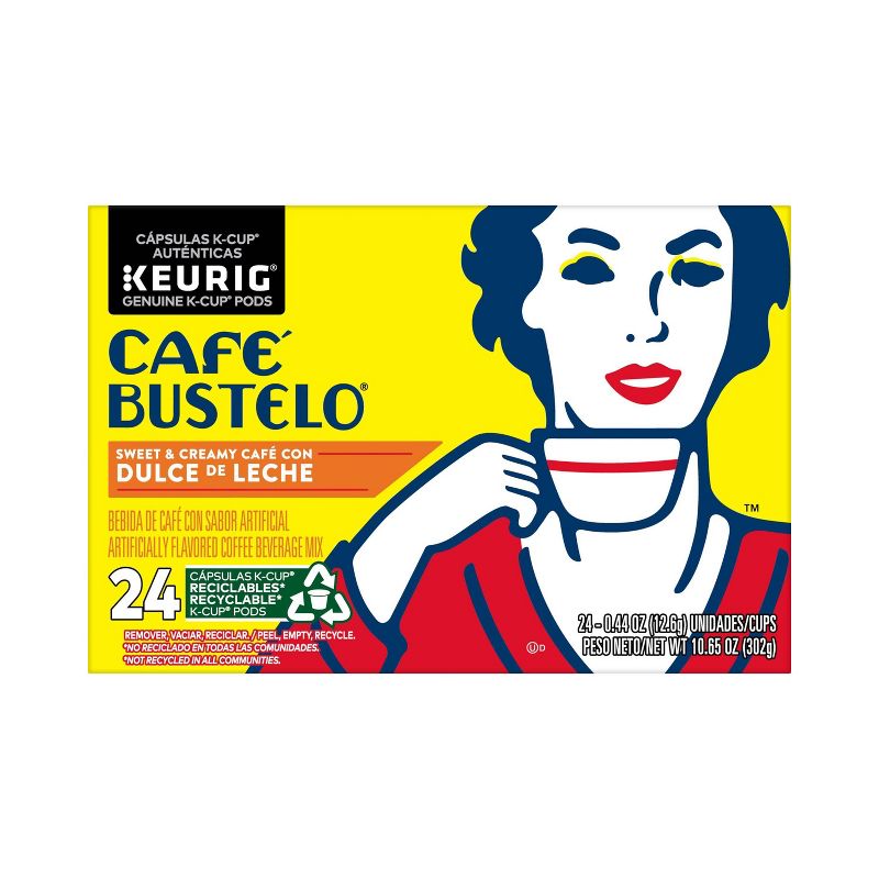 Cafe Bustelo Dulce de Leche Medium Roast Coffee - Keurig K-Cup Pods - 24ct