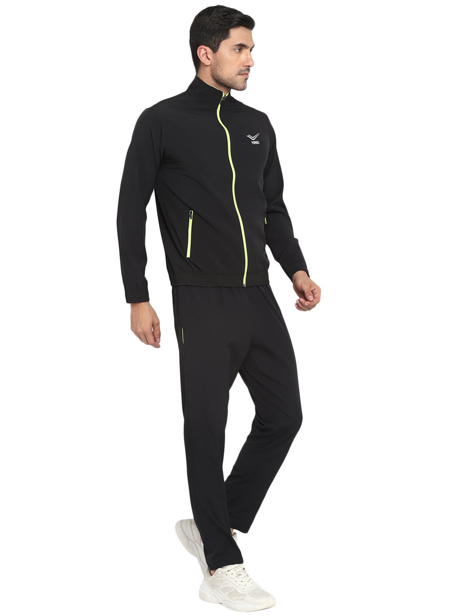 Yuuki Black Regular Fit Tracksuit