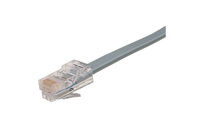 Black Box Telephone Straight-Pin Cable - RJ-45, 8-Wire, 7-ft. - 7 ft RJ-45 Phone Cable for Phone - First End: 1 x RJ-45 Male Network