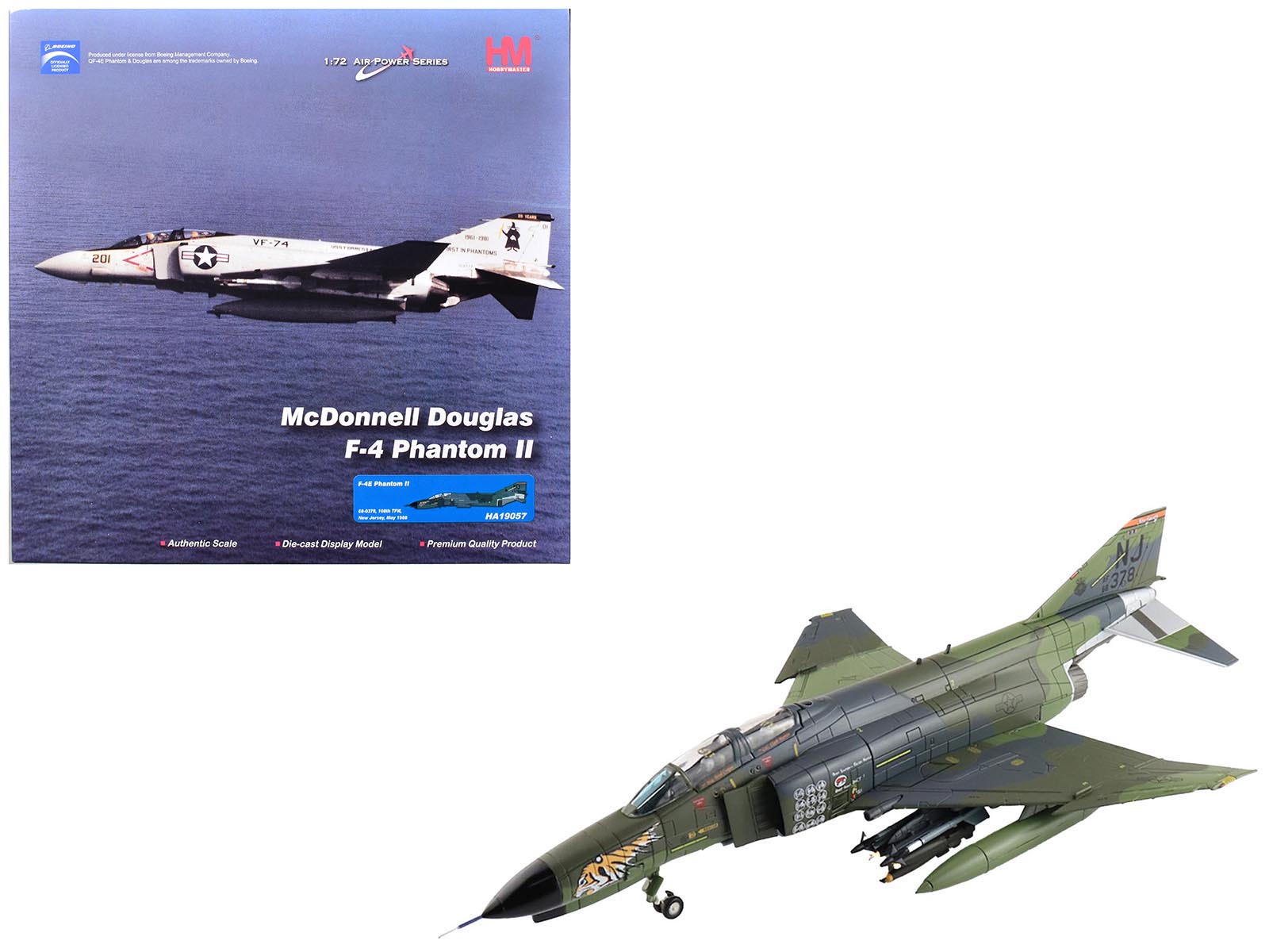 McDonnell Douglas F-4B Phantom II Fighter-Bomber Aircraft "VF-143 Pukin Dogs USS Constellation" (1967) United States Navy "Air Power Series" 1/72 Diecast Model by Hobby Master