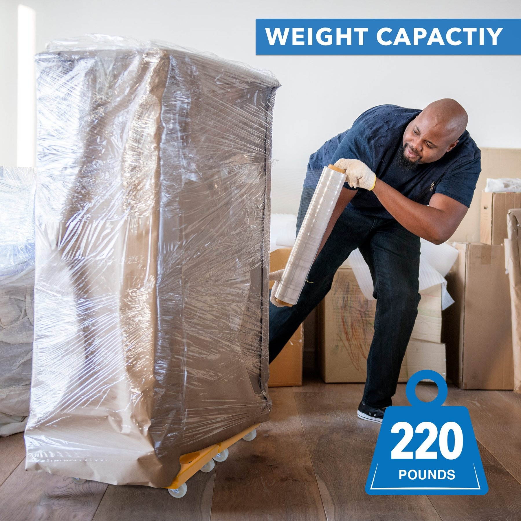 Mount-It! Small Platform Dolly | 220 LBS Capacity | Set of 2