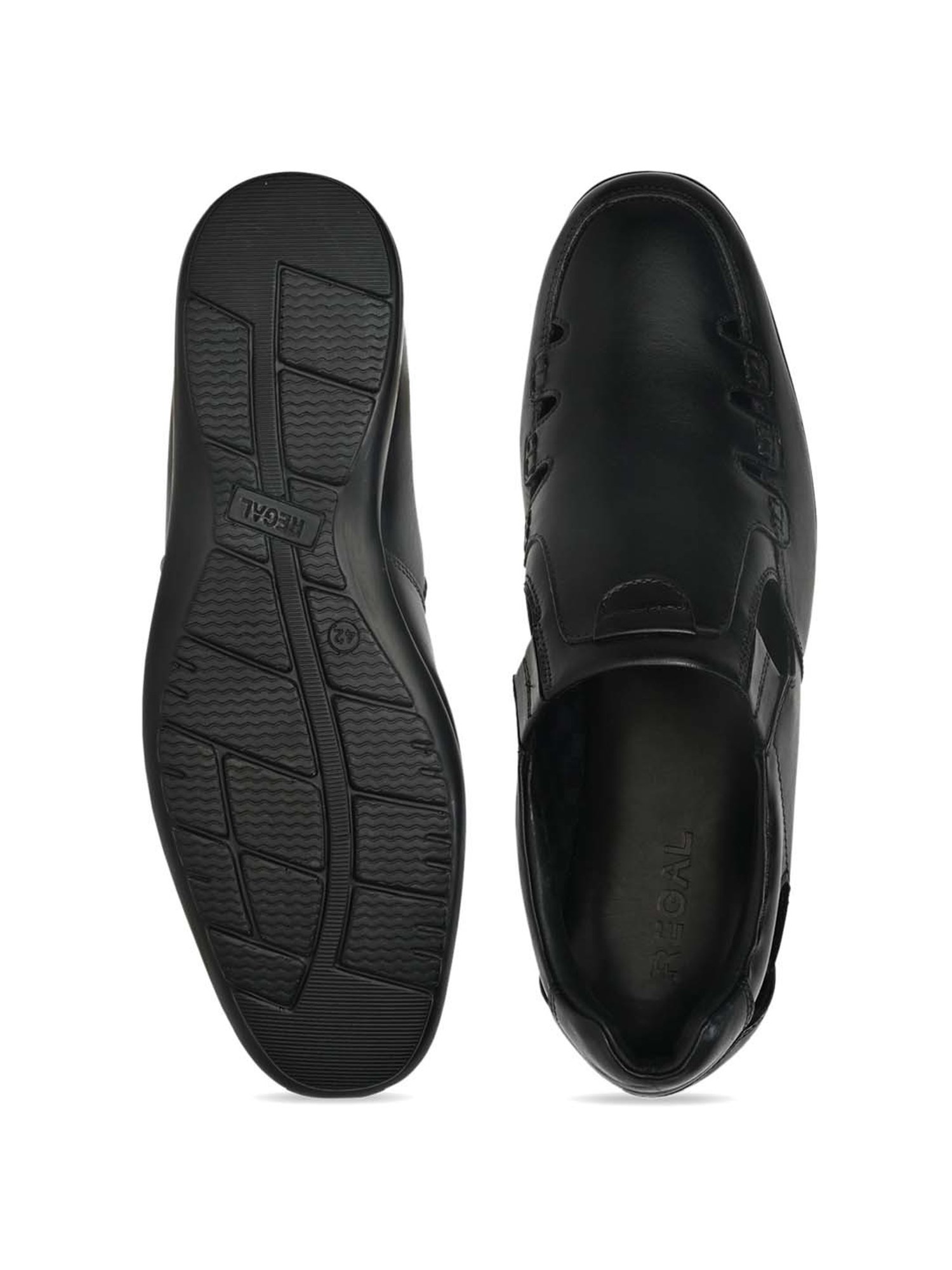 Regal Men's Black Fisherman Sandals