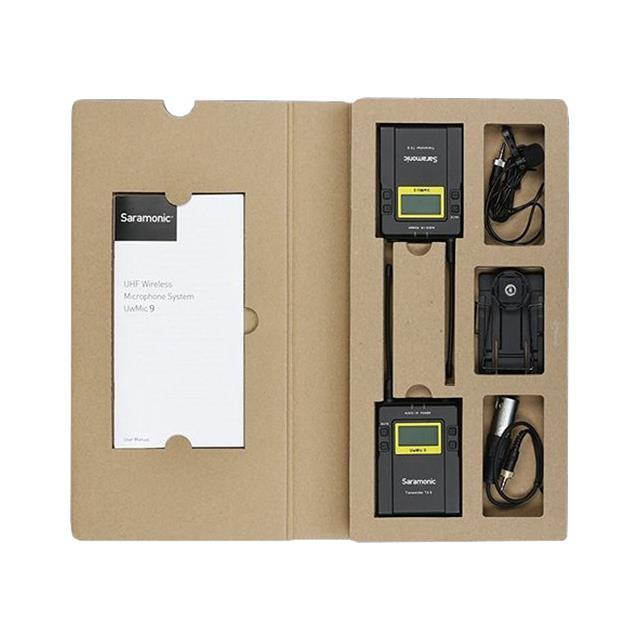 Saramonic UwMIC9 UHF Lavalier Mic System, RX9 Receiver, TX9 Bodypack Transmitter