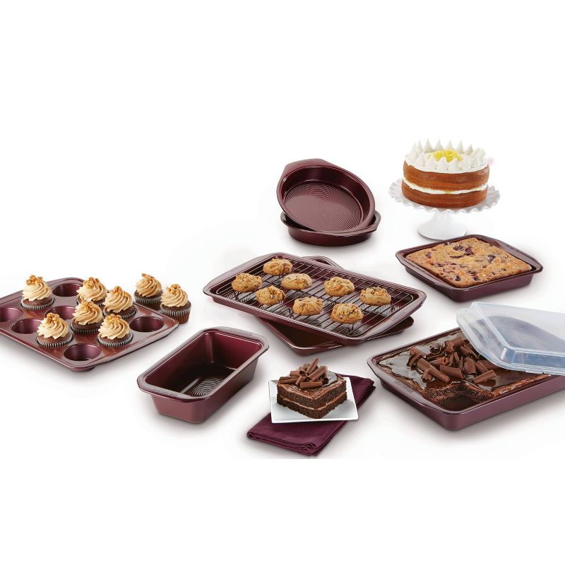 Circulon 10pc Nonstick Bakeware Set Merlot