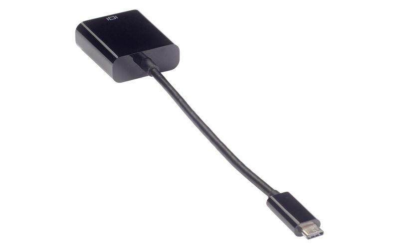 Black Box Video Adapter Dongle - USB 3.1 Type C Male To VGA Female - 1 x Type C Male USB - 1 x HD-15 Female VGA - 1920 x 1200 Supported