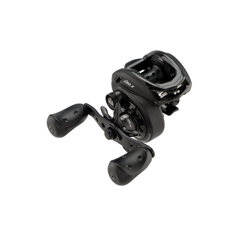 Abu Garcia REVO4 X Revo X Low Profile Baitcasting Star Drag Fishing Reel with 7 Stainless Steel Ball Bearings Plus 1 Roller Bearing, Black