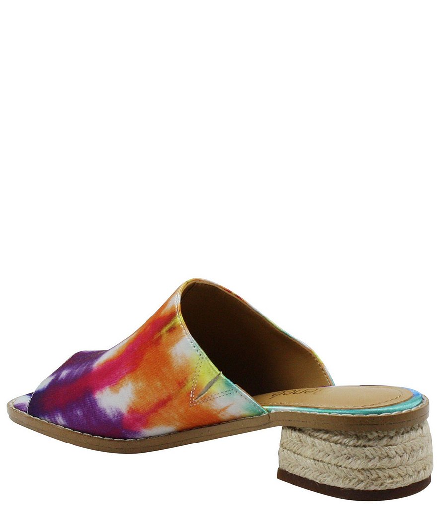 J. Renee Cassio Tie-Dye Jute Block Heel Slides