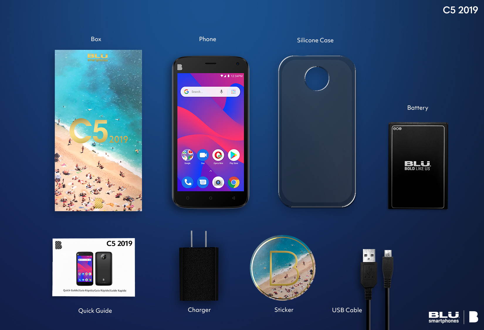 BLU C5 2019 C110L 16GB GSM Unlocked Phone