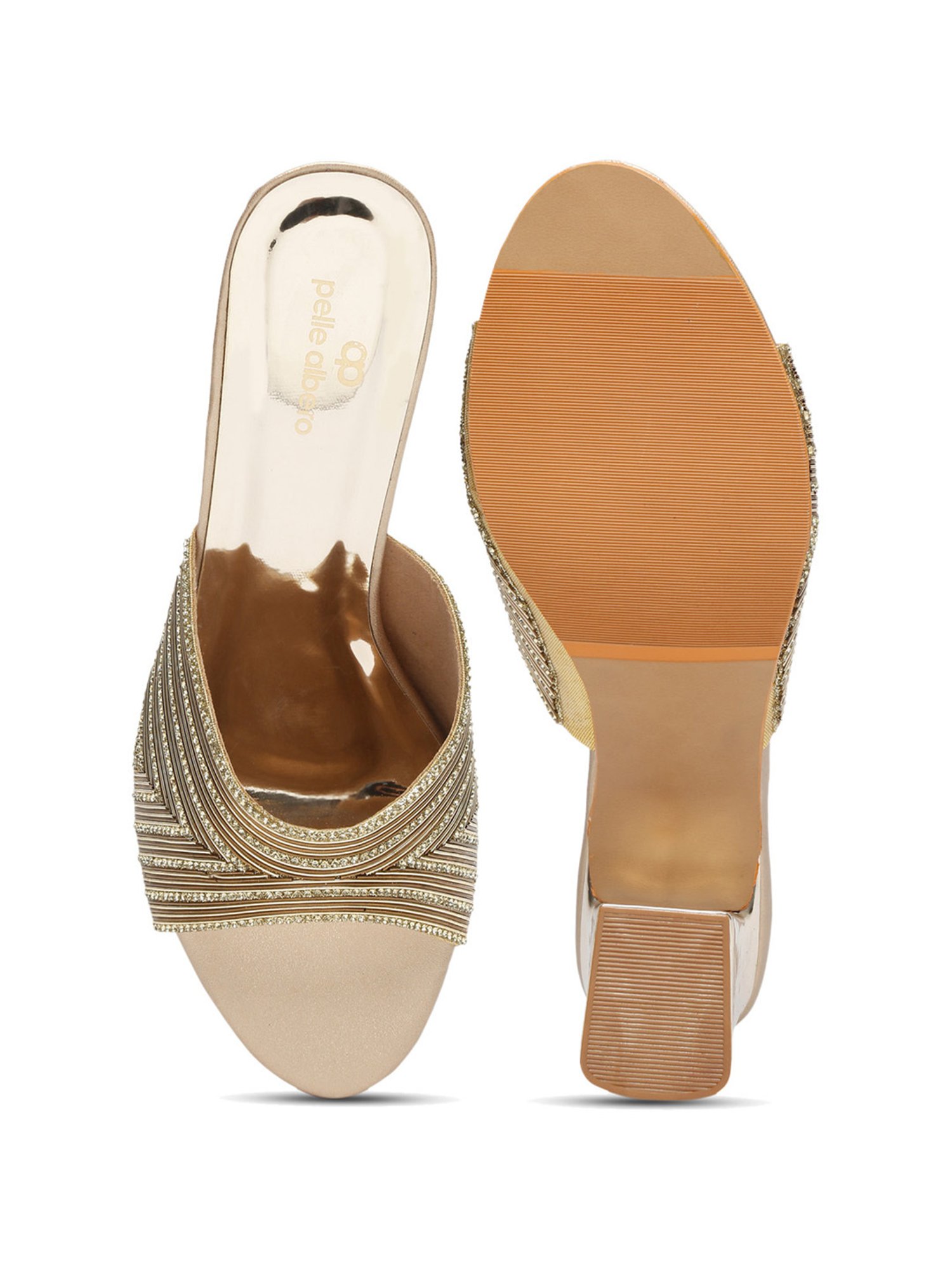 Pelle Albero Women's Gold Ethnic Sandals