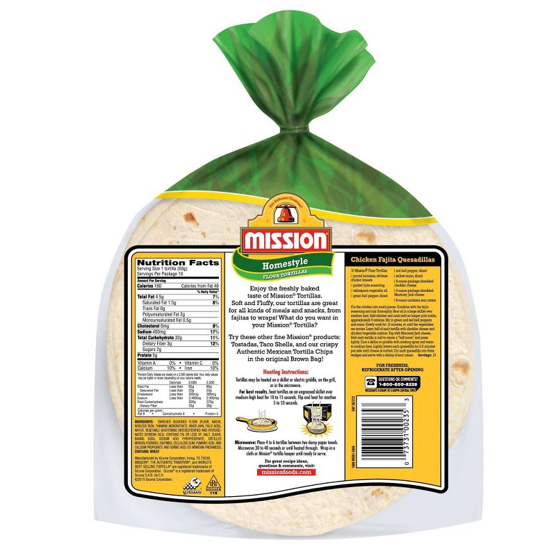 Mission Homestyle Flour Tortillas - 22.5oz/10ct