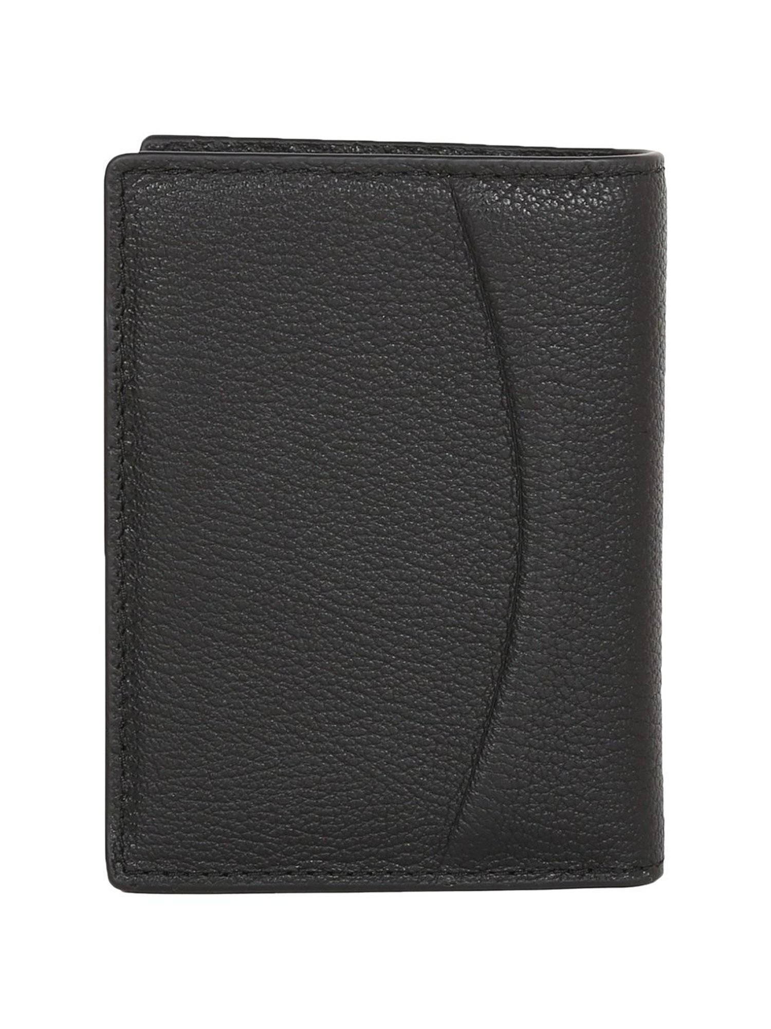 CALVIN KLEIN Black Pebble Textured Bi Fold Wallet