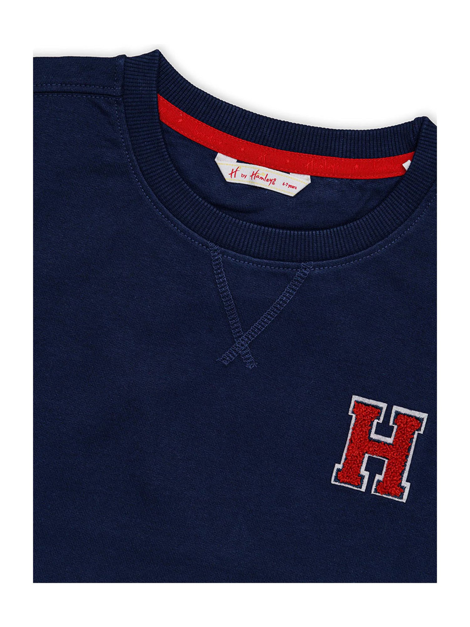 H by Hamleys Boys Navy Solid Full Sleeves Sweatshirt