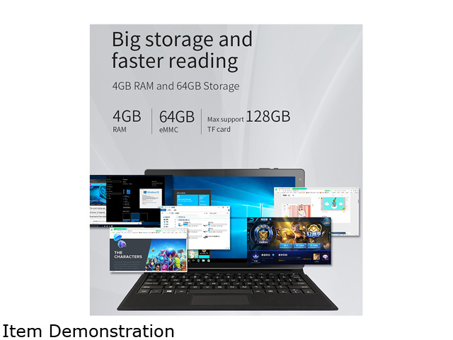 Jumper EZpad 7 Tablet 10.1 inch IPS Screen 4GB RAM 128GB Win10 Intel X5-Z8350 Quad Core 1920x1200 FHD+