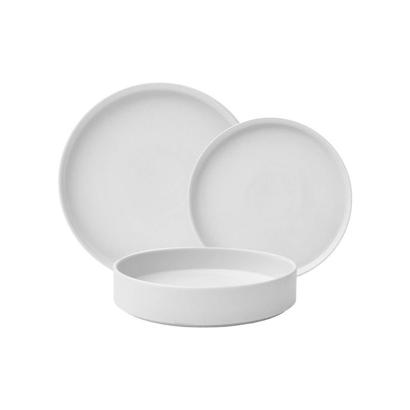 12pc Porcelain Kaden Dinnerware Set White - 222 Fifth