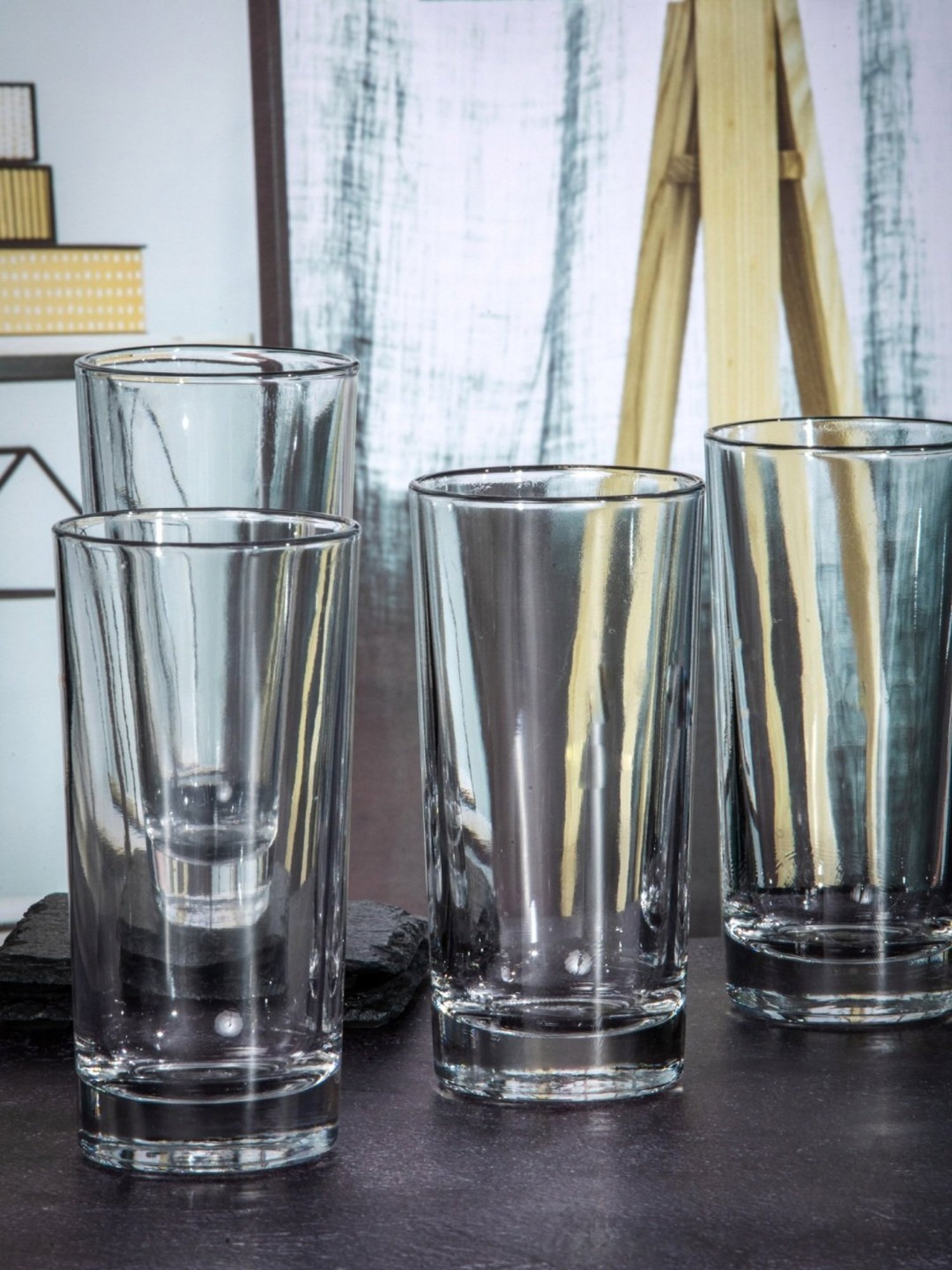 ROXX Transparent Glass Tumbler - Set of 6 (300ml)