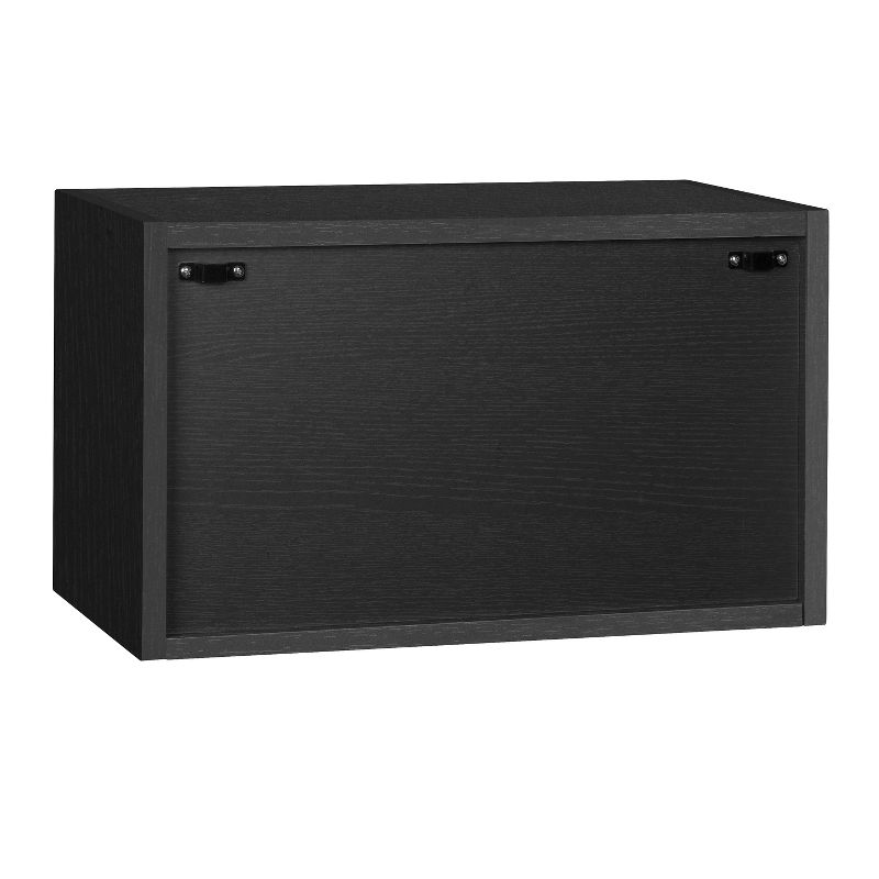 Way Basics Wall Rectangle Floating Eco Decorative Wall Shelf Black