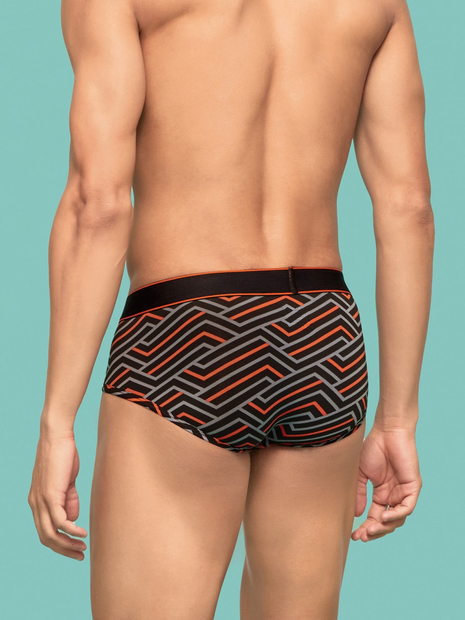 XYXX Black Printed Cotton Briefs