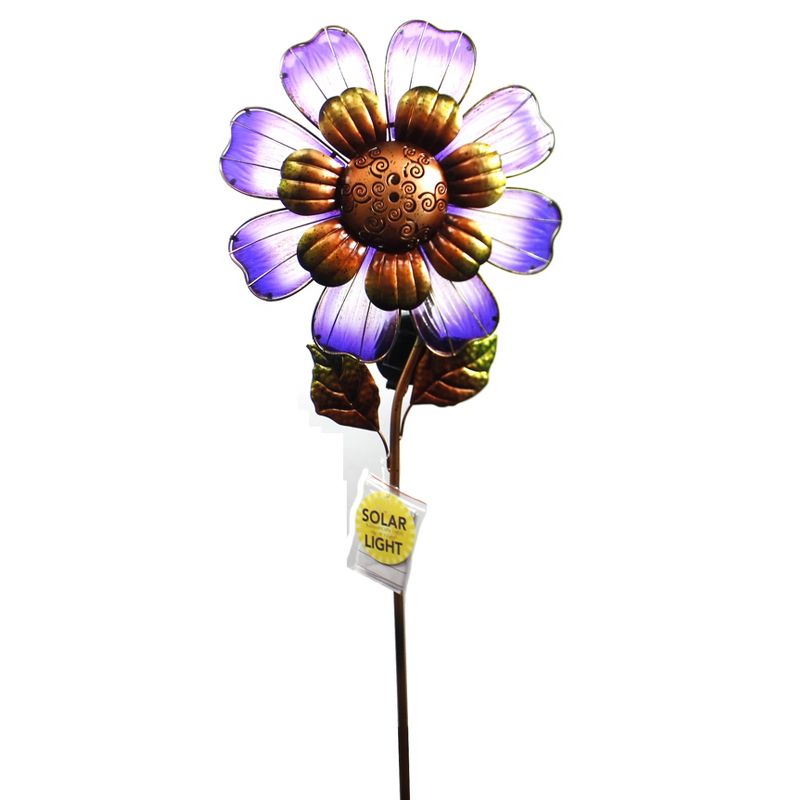 Home & Garden 50.0" Solar Giant Flower Stake Purple Led String Lights Regal Art & Gift  -  Decorative Garden Stakes