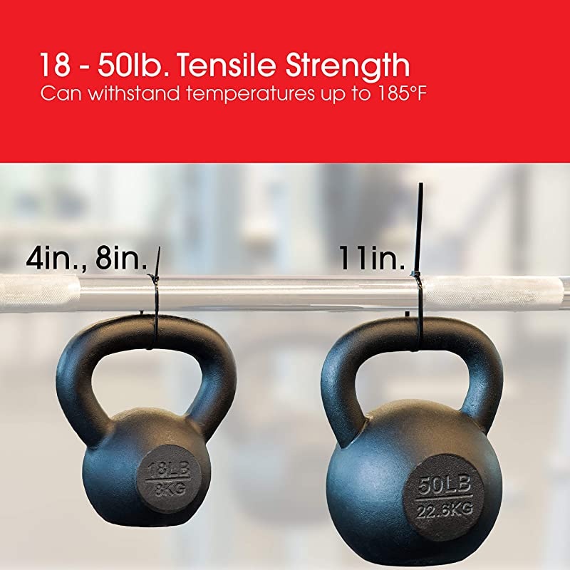 Power Gear Cable Ties, 4, 8 & 11-Inch Long, 1000-Pack, Nylon Plastic, Up to 3" Maximum Wrap, Durable, Self-Locking, 5, 50724, Assorted Color