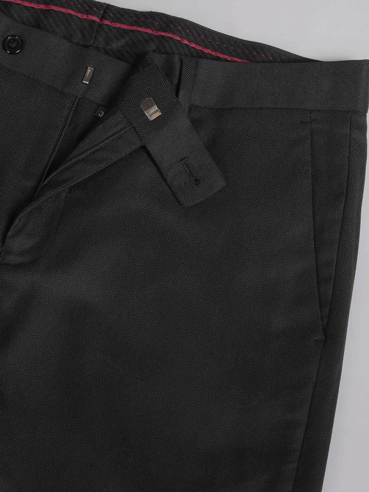 AD by Arvind Black Slim Fit Trousers