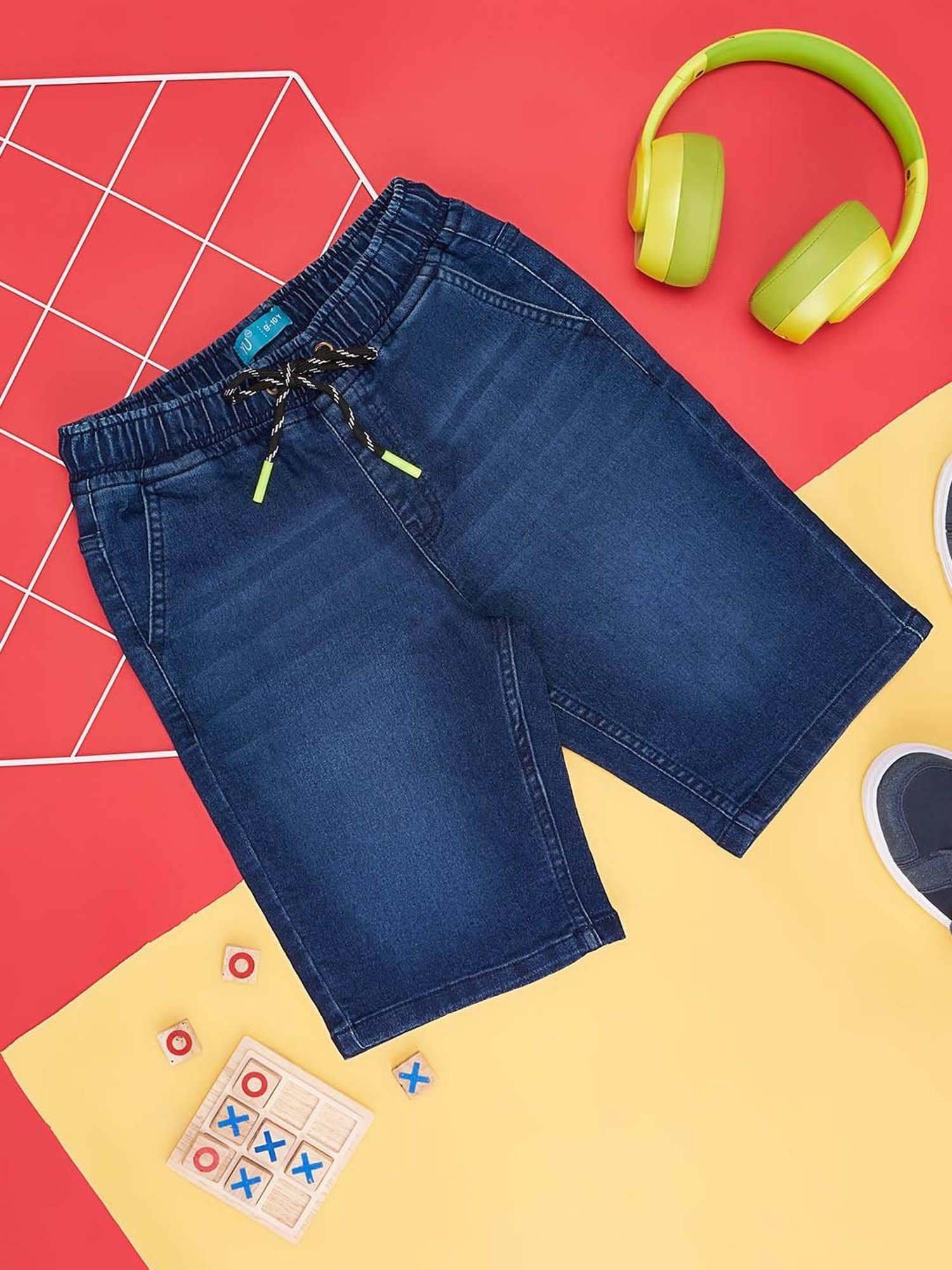 YU by Pantaloons Kids Blue Regular Fit Shorts