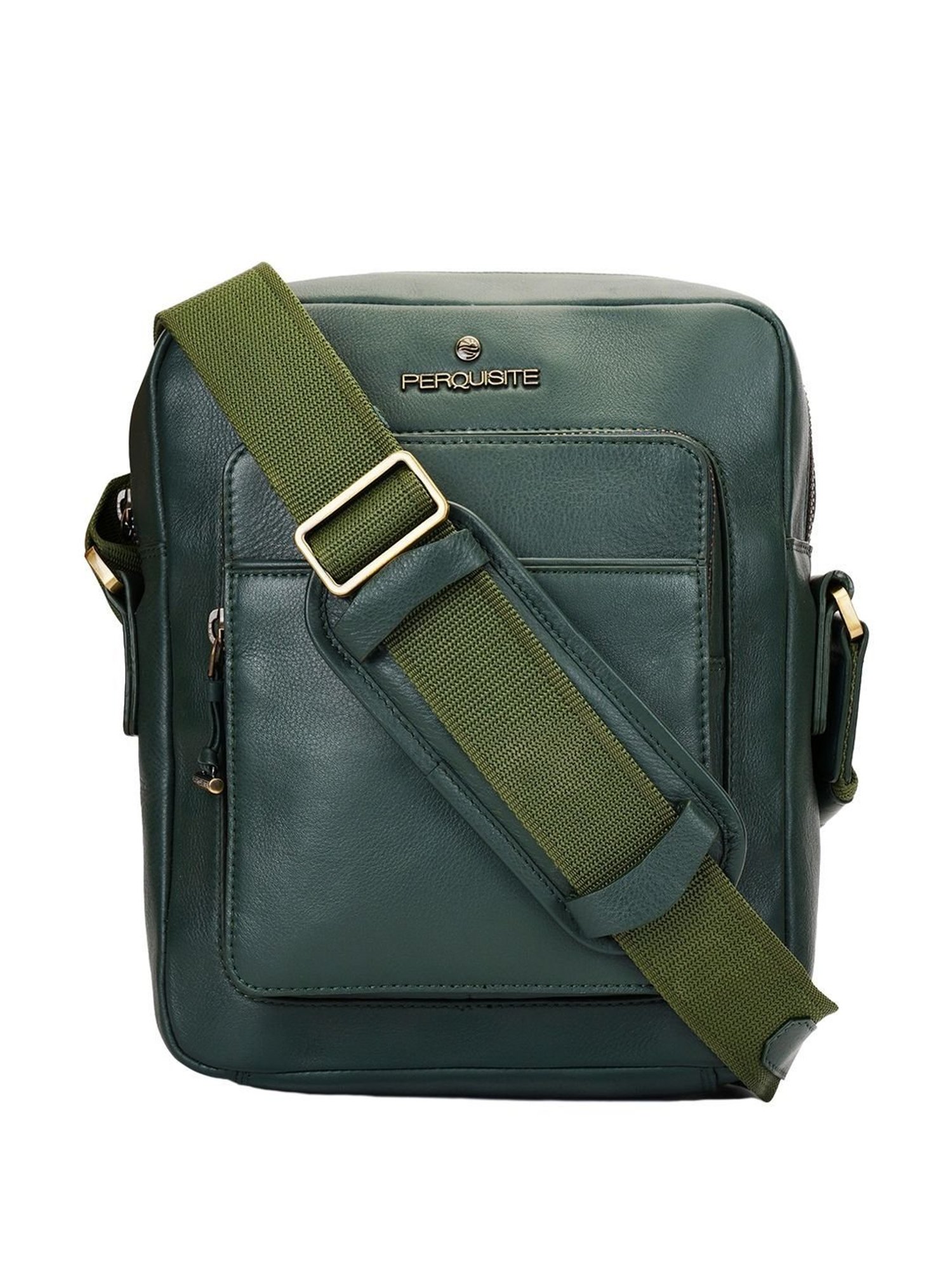 PERQUISITE MARK Green Solid Medium Cross Body Bag