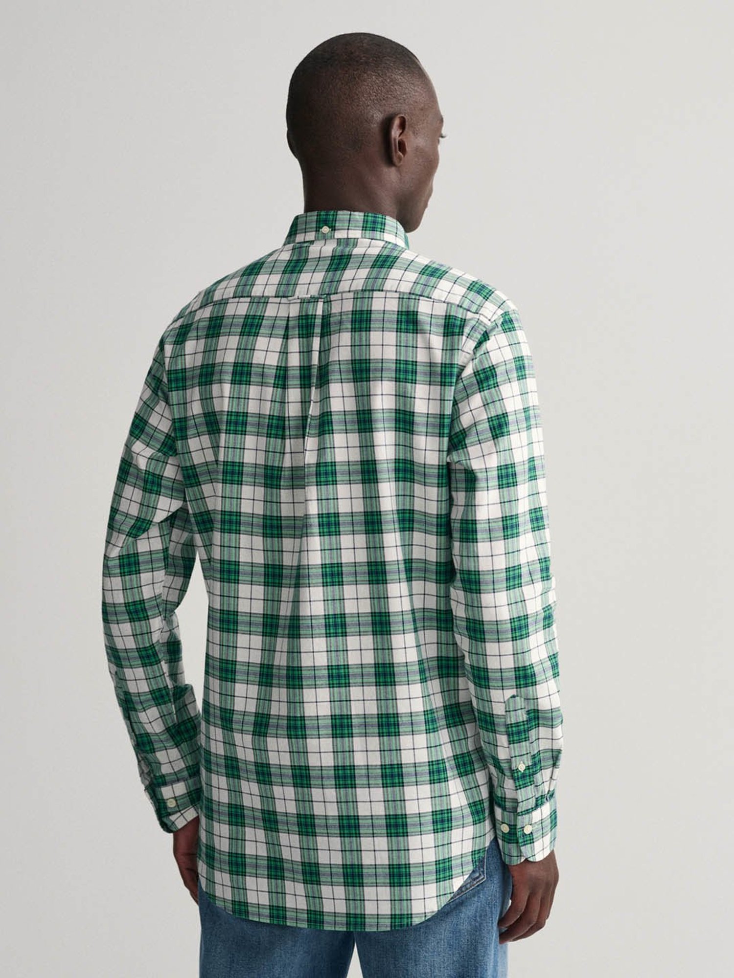 GANT Green Cotton Regular Fit Checks Shirt