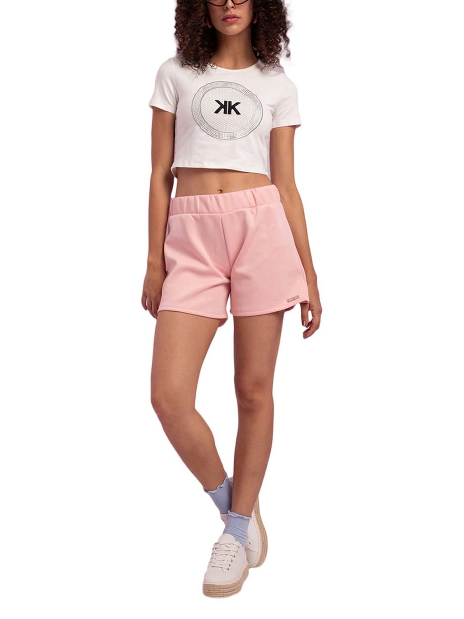 KENDALL + KYLIE Pink Mid Rise Shorts