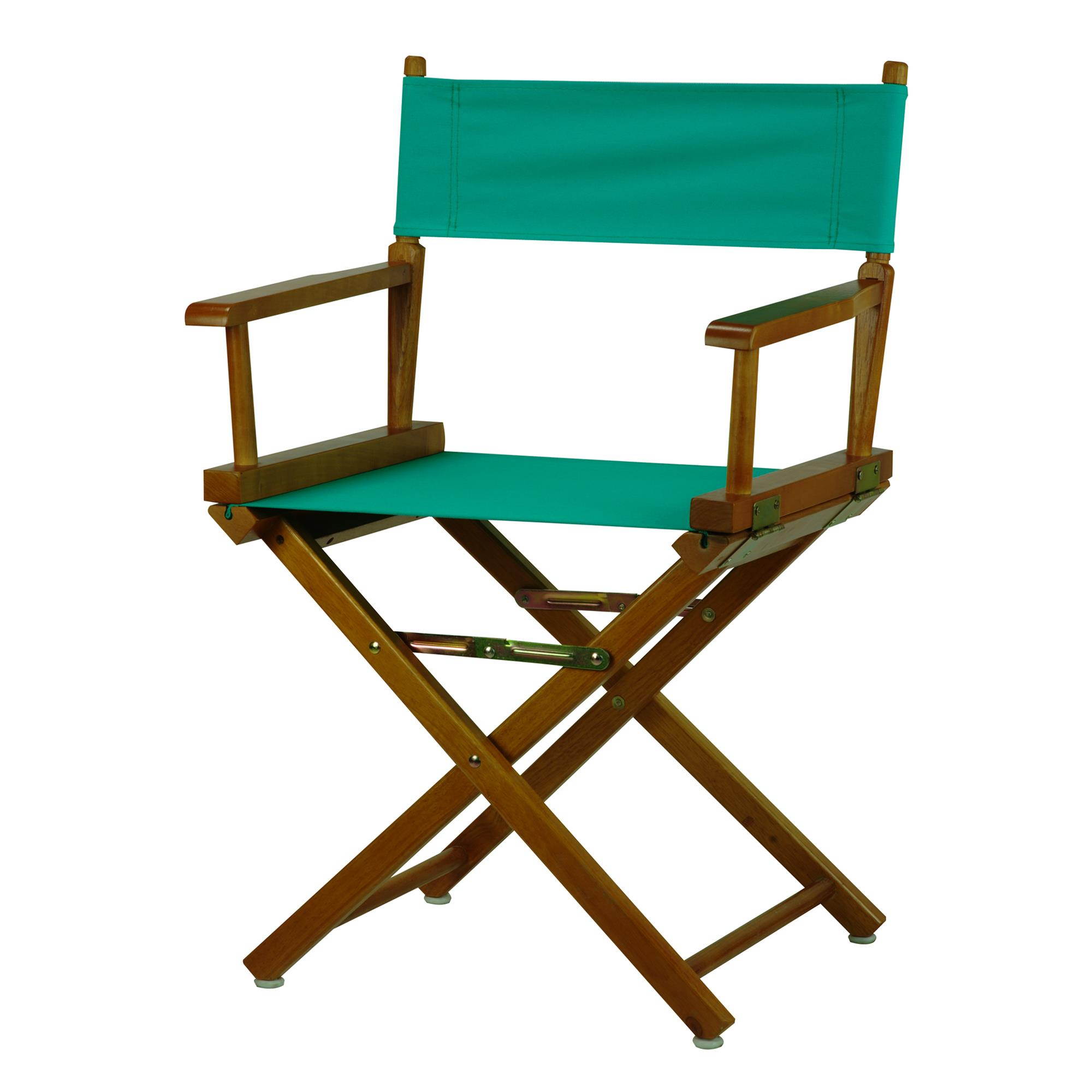 Casual Home 200-55-021-17 18 in. Directors Chair Honey Oak Frame with Teal Canvas