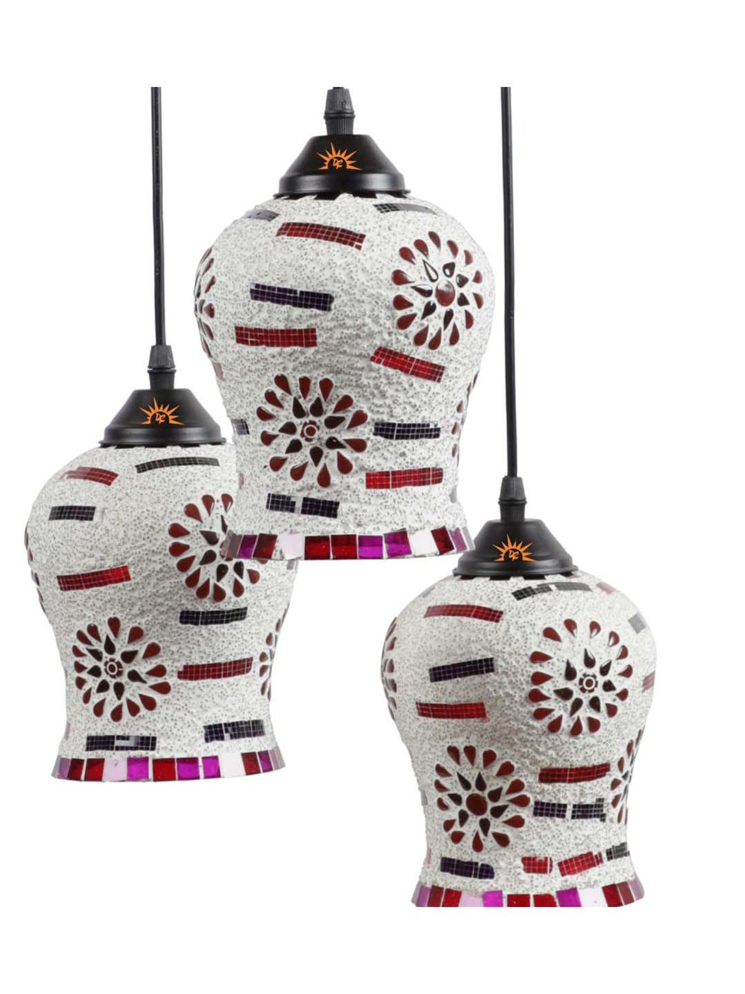 DecorativeRay White Hanging Light - Set of 1