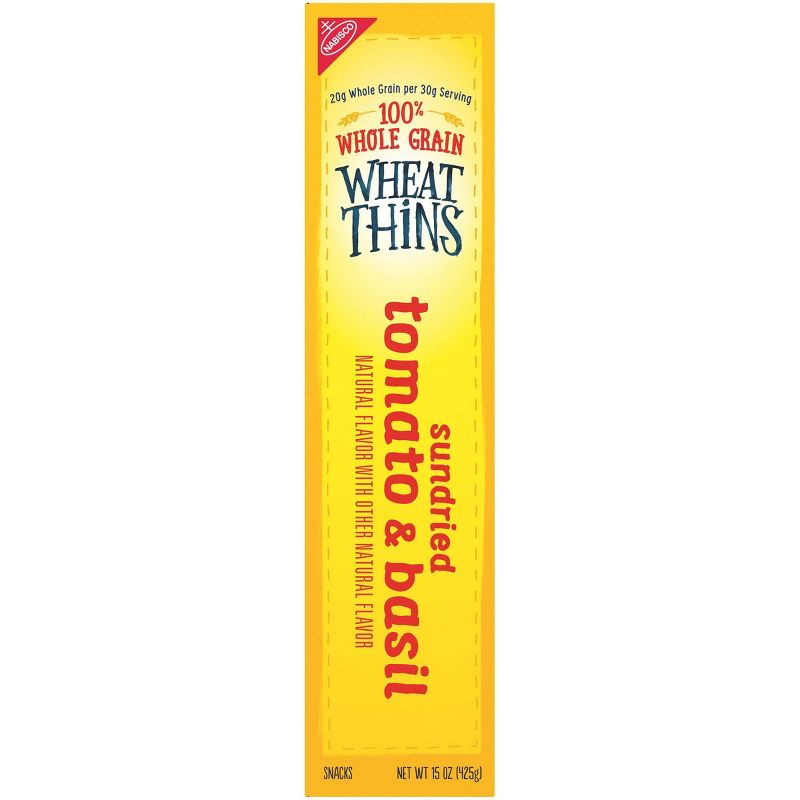 Wheat Thins Sundried Tomato & Basil Snack Crackers - Family Size - 13oz