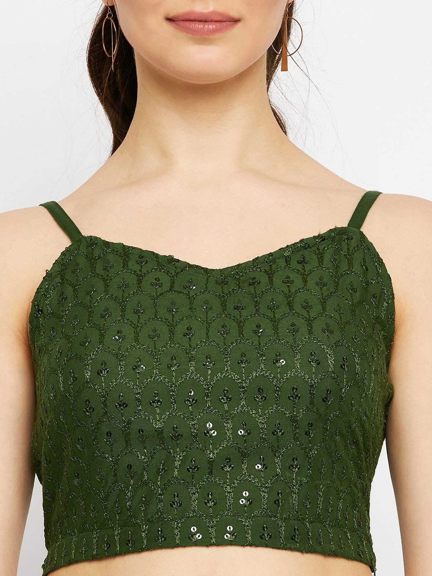 BRINNS Olive Crop Top