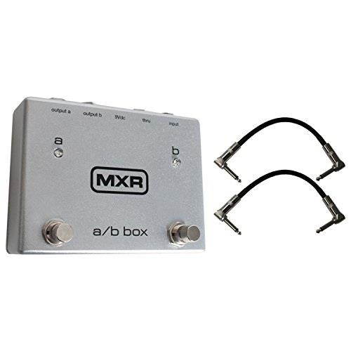 mxr m196 a/b box guitar pedal w/ patch cables