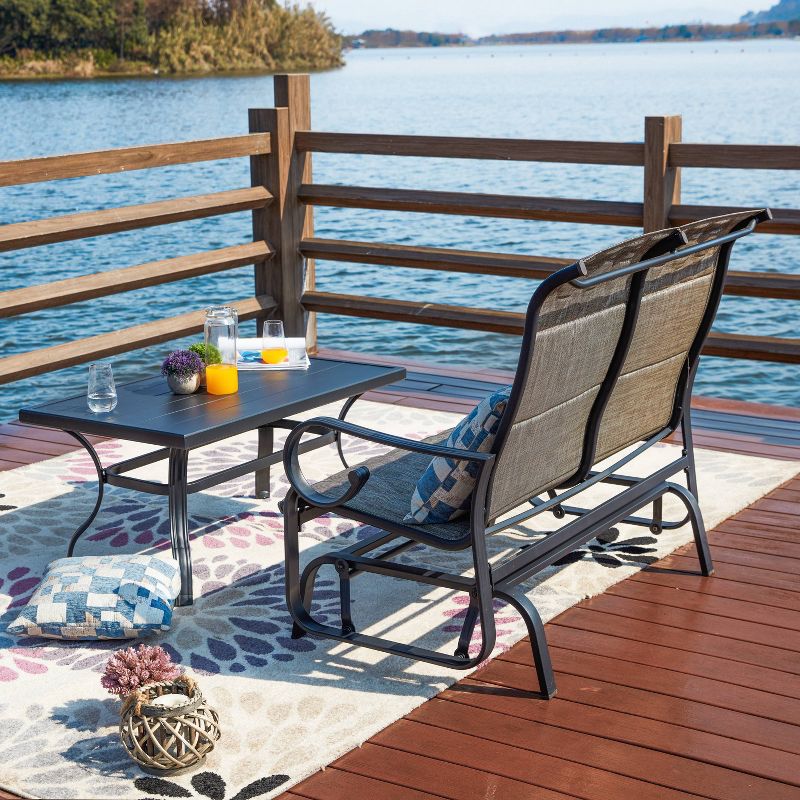 2pc Outdoor Patio Glider Seating Set - Patio Festival