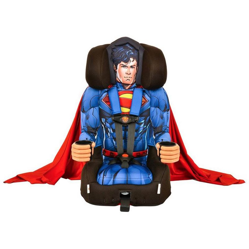 Kids Embrace DC Comics Superman Combination Harness Booster Car Seat with Cape