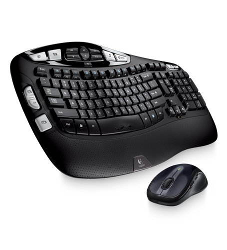 New Logitech MK550 Wireless Keyboard and Mouse Combo &mdash; Includes Keyboard and Mouse, Long Battery Life, Ergonomic Wave Design with cushioned palm rest, Powerful 2.4 GHz wireless connection