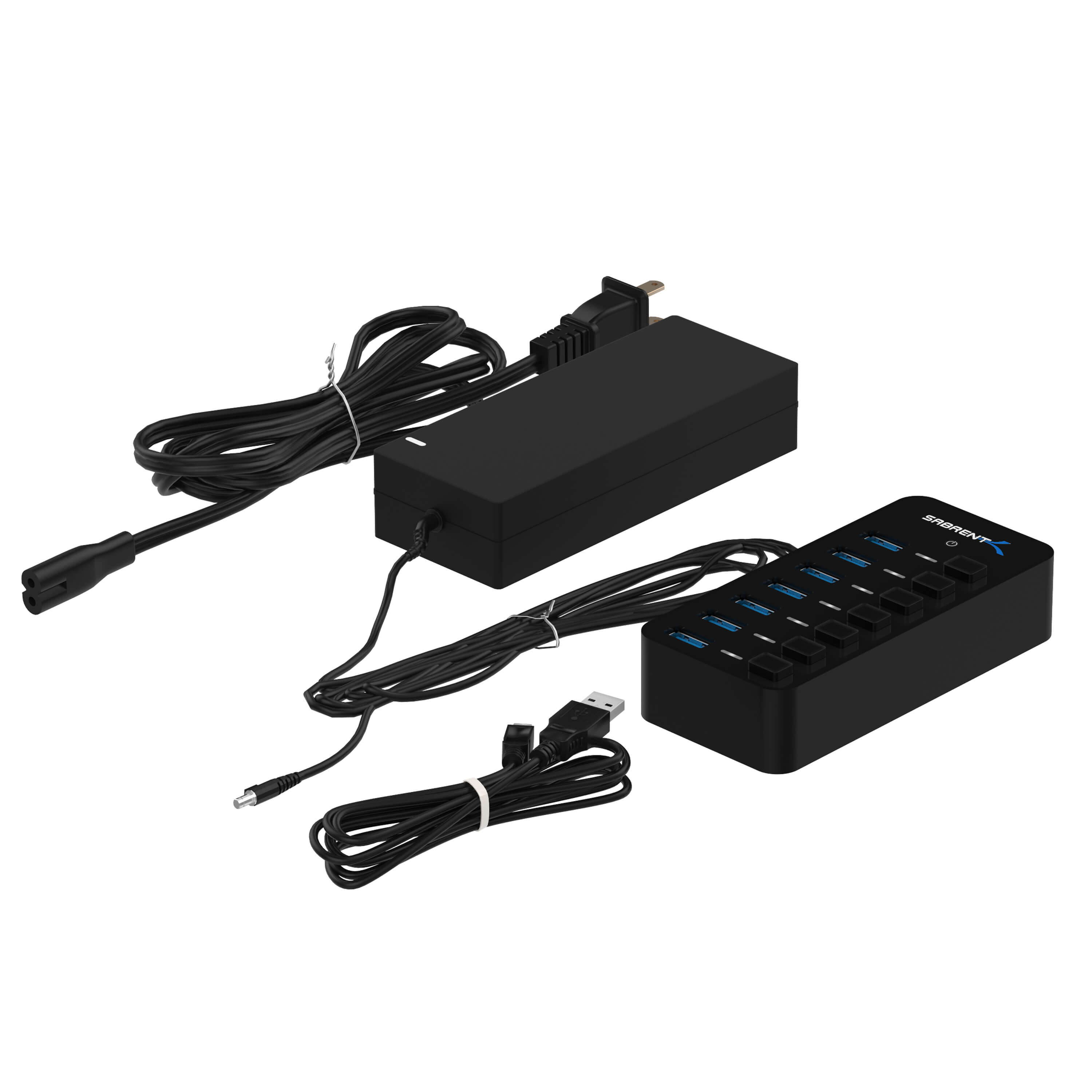 Sabrent 36W 7-Port USB 3.0 Hub with Individual Power Switches and LEDs (HB-BUP7)