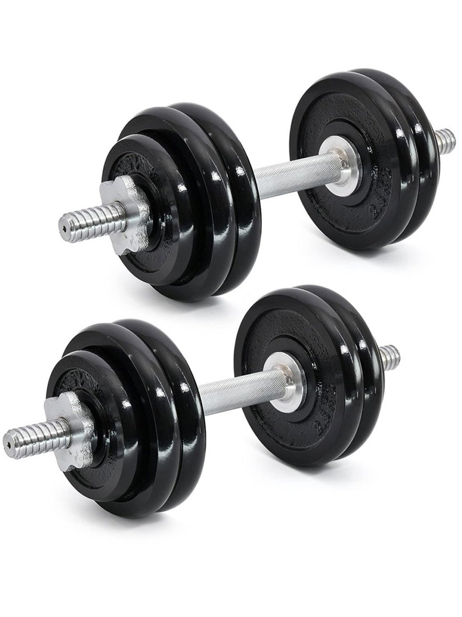 Kakss Cast Iron Spinlock Adjustable Dumbbell For Home Gym, Bodybuilding Fitness (Black) Size - 50KG