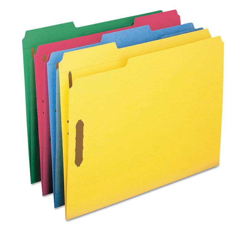 Smead Pressboard Folders with Two Pocket Dividers Legal Six-Section Red 10/Box 19079