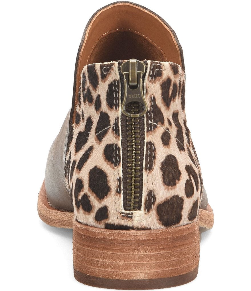 Kork-Ease Renny Giraffe Print Calf Hair Leather Ankle Booties