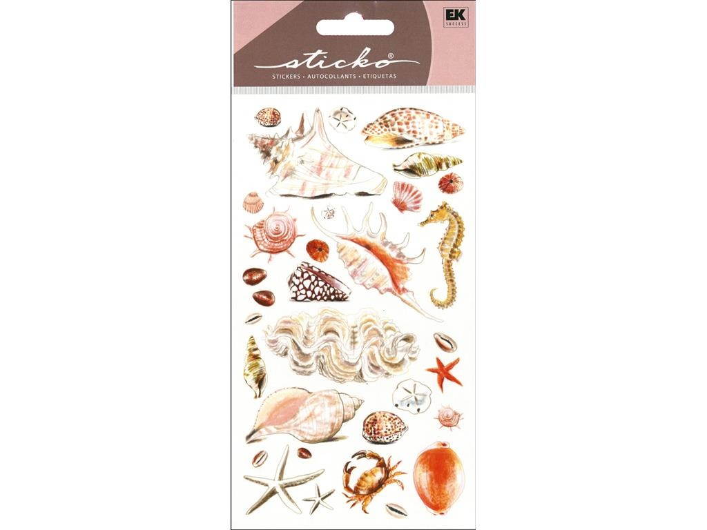 Sticko 58 Stickers-Sea Shells and Sand