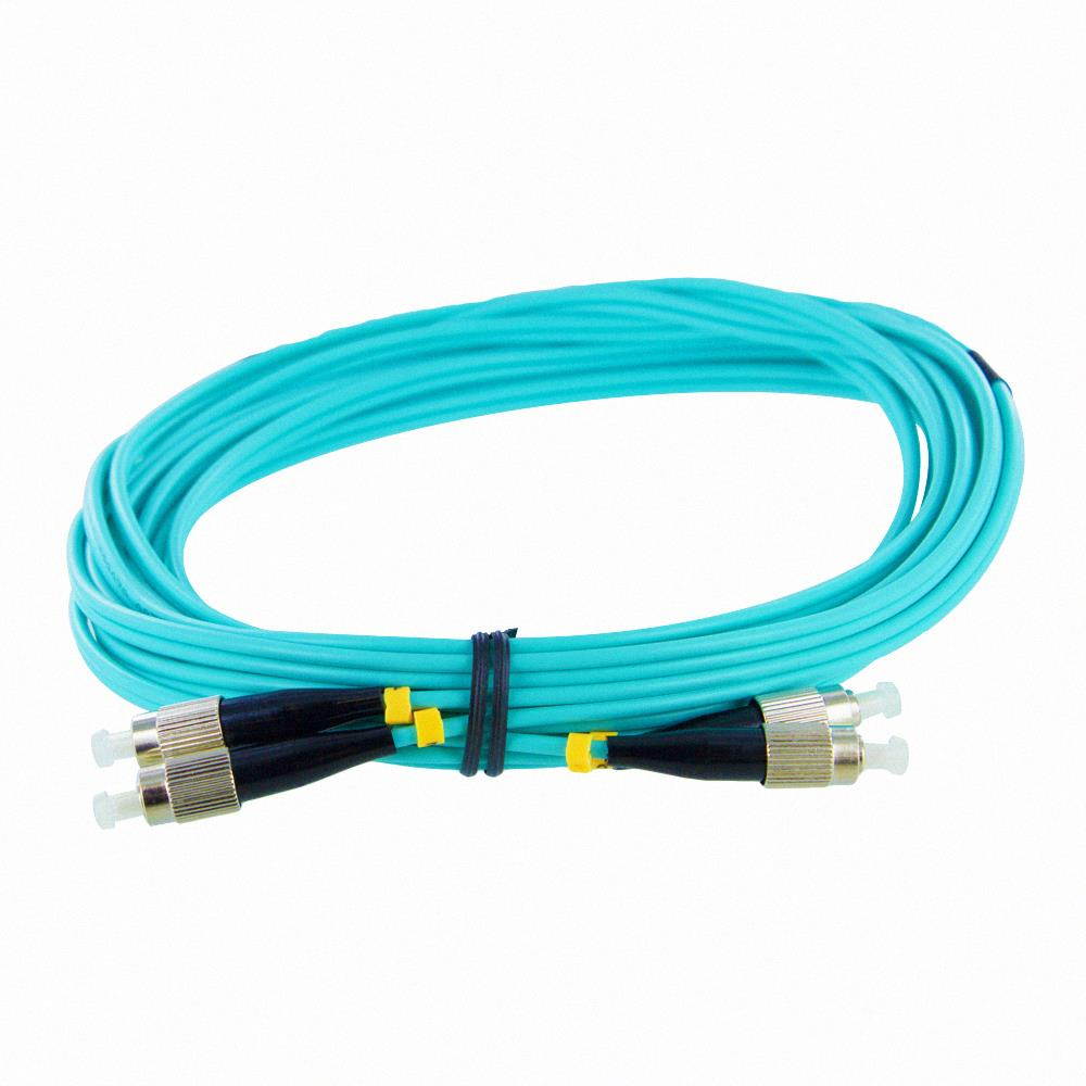 NavePoint FC-FC 10GB Fiber Optic Cable Duplex 50/125 Multimode 5M Aqua