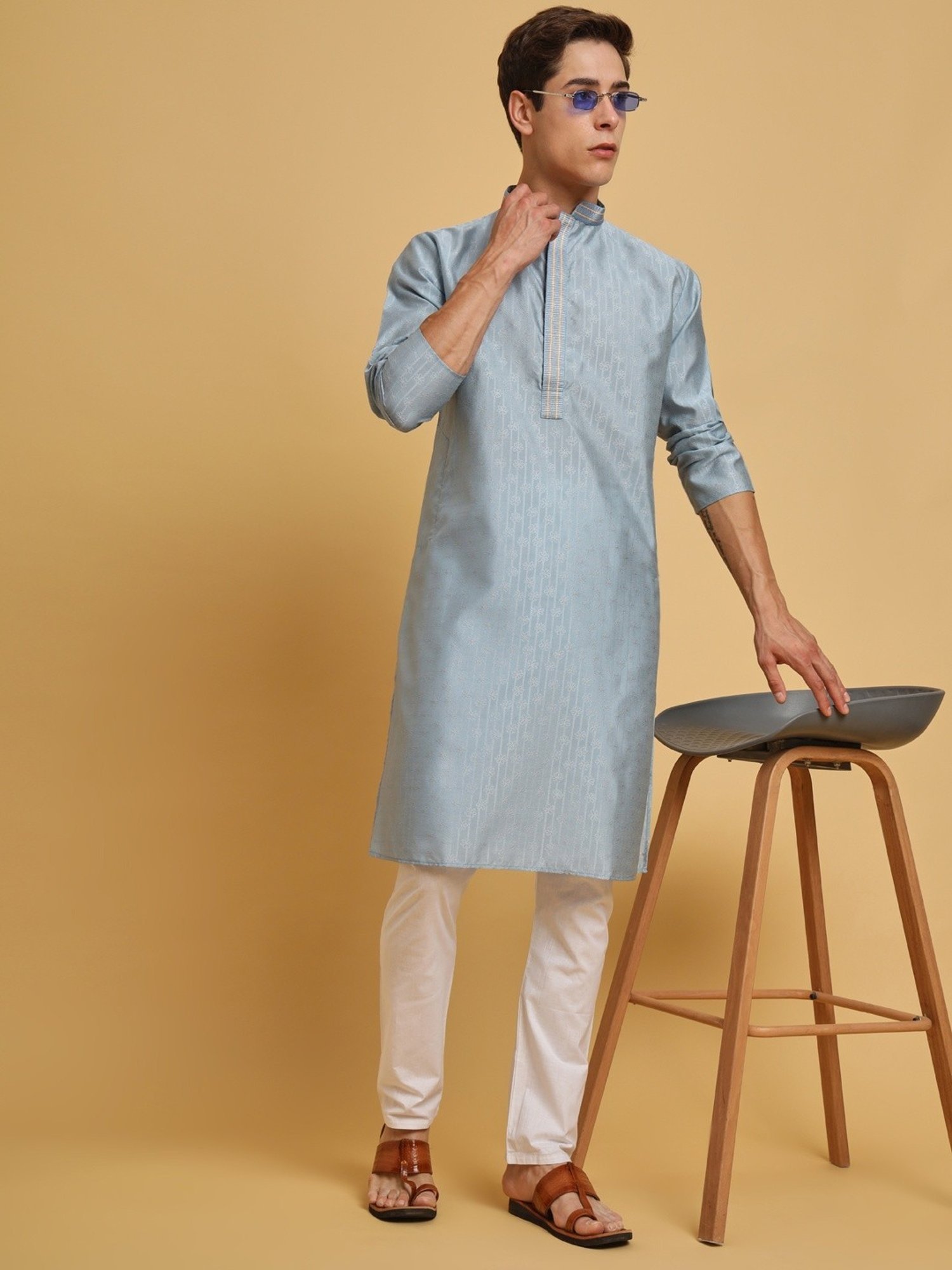SWAGG INDIA Blue Regular Fit Kurta