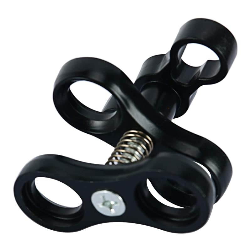 1 Inch2Pack Black Standard Underwater Ball Clamp Mount for 1 Inch Ball Underwater Light Arm System