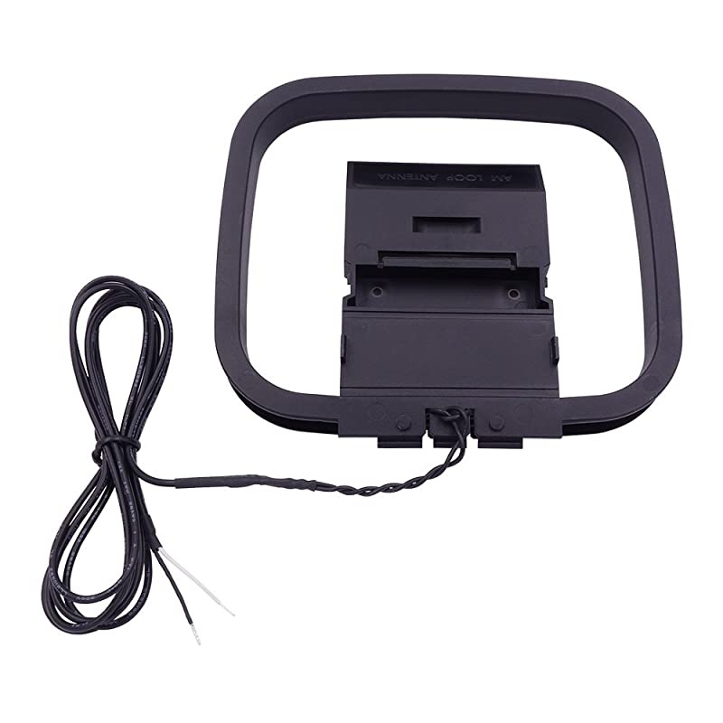 AM Loop Antenna 2 Pin Twin Lead Bare Wire Connector Adapter Cable AM Antenna for Stereo Receiver Audio Video AV Receiver Home Theater Amplifier System Indoor