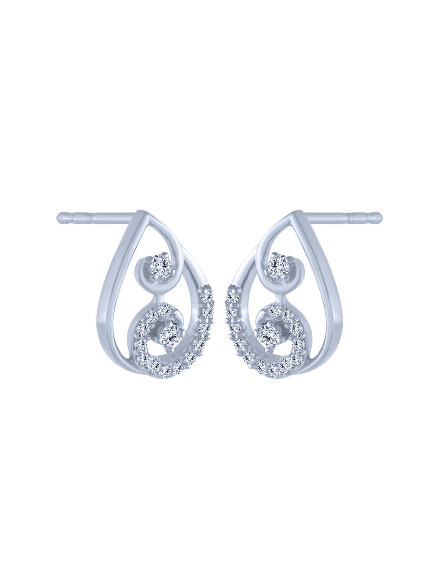 P.C. Chandra Jewellers 18 kt Gold & Diamond Earrings