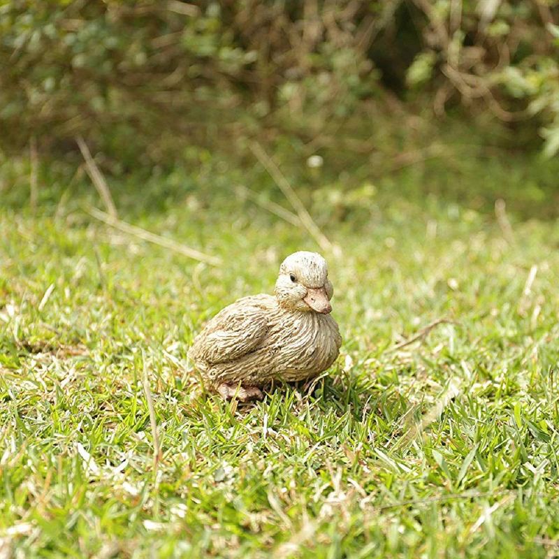 9.5" Wood Baby Duck Driftwood Outdoor Statue Brown - Hi-Line Gift