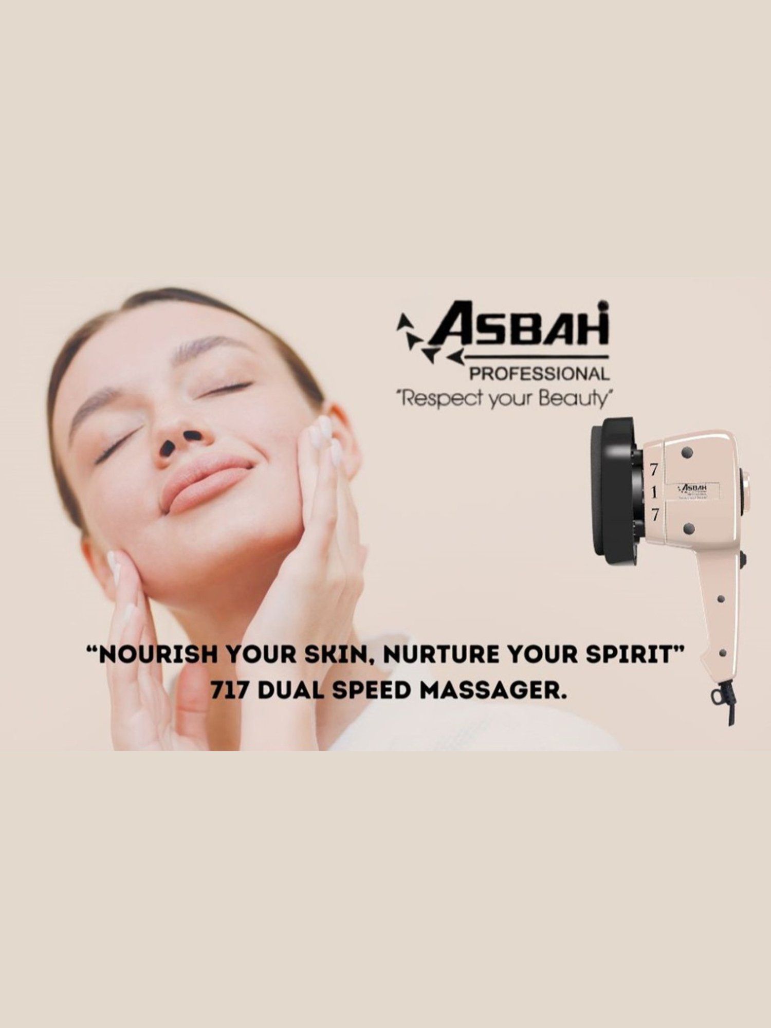 Asbah Professional 717 Dual Speed Massager