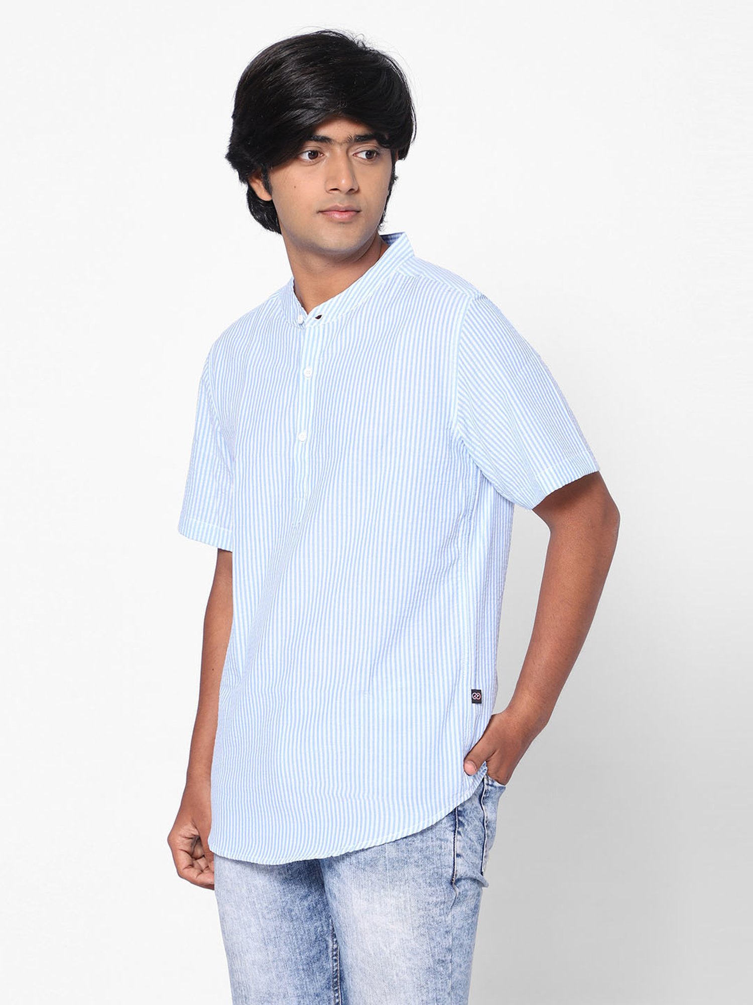 TeenTrums Boys Blue Striped Shirt