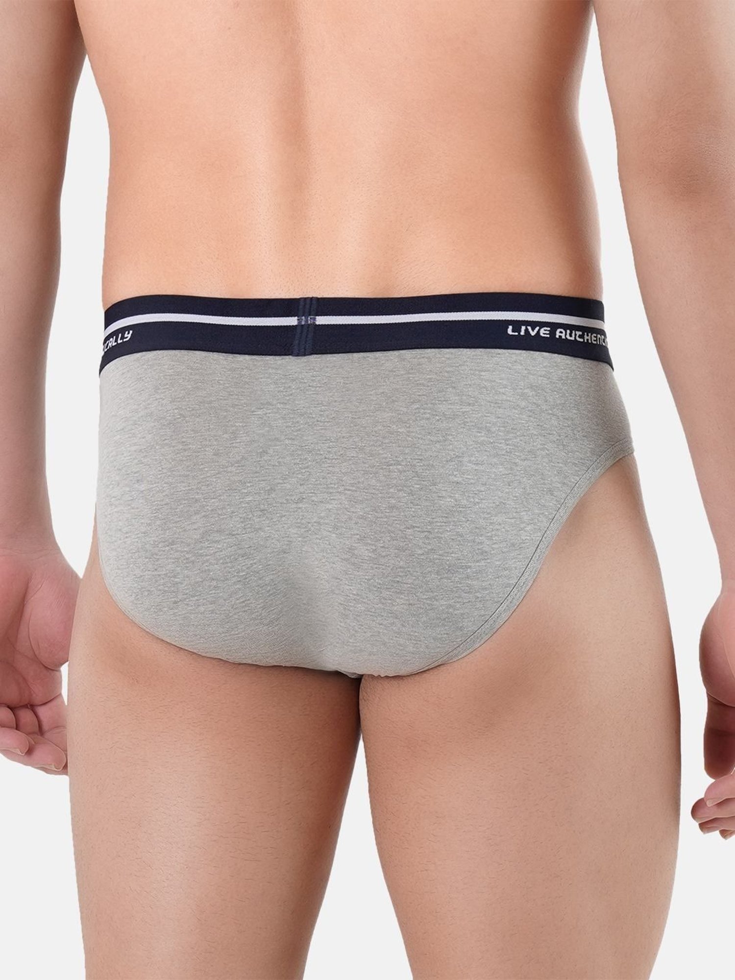 U.S. Polo Assn. Red & Grey Cotton Regular Fit Briefs - Pack Of 2